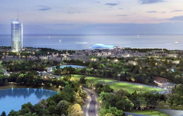 The redevelopment plans for the Metropolitan Park in Elliniko are being changed